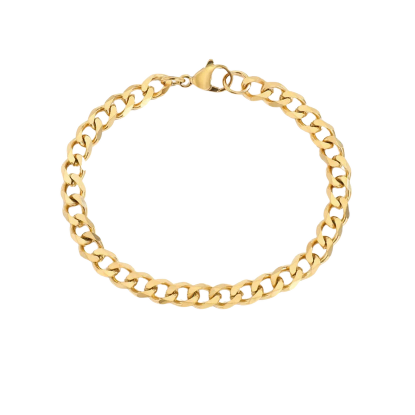 Chunky Gold Curb Chain Bracelet