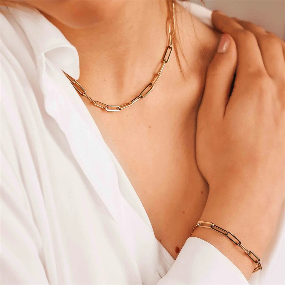 Minimalist Paperclip Chain Bracelet