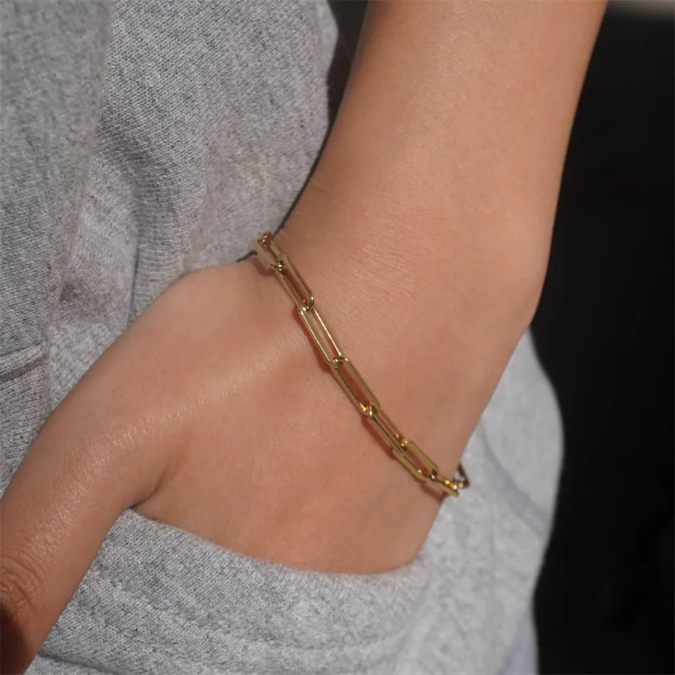 Minimalist Paperclip Chain Bracelet