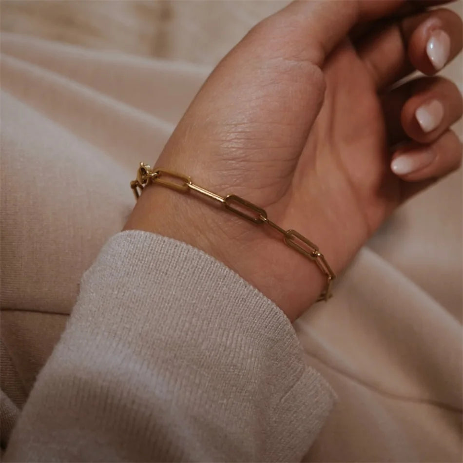 Minimalist Paperclip Chain Bracelet