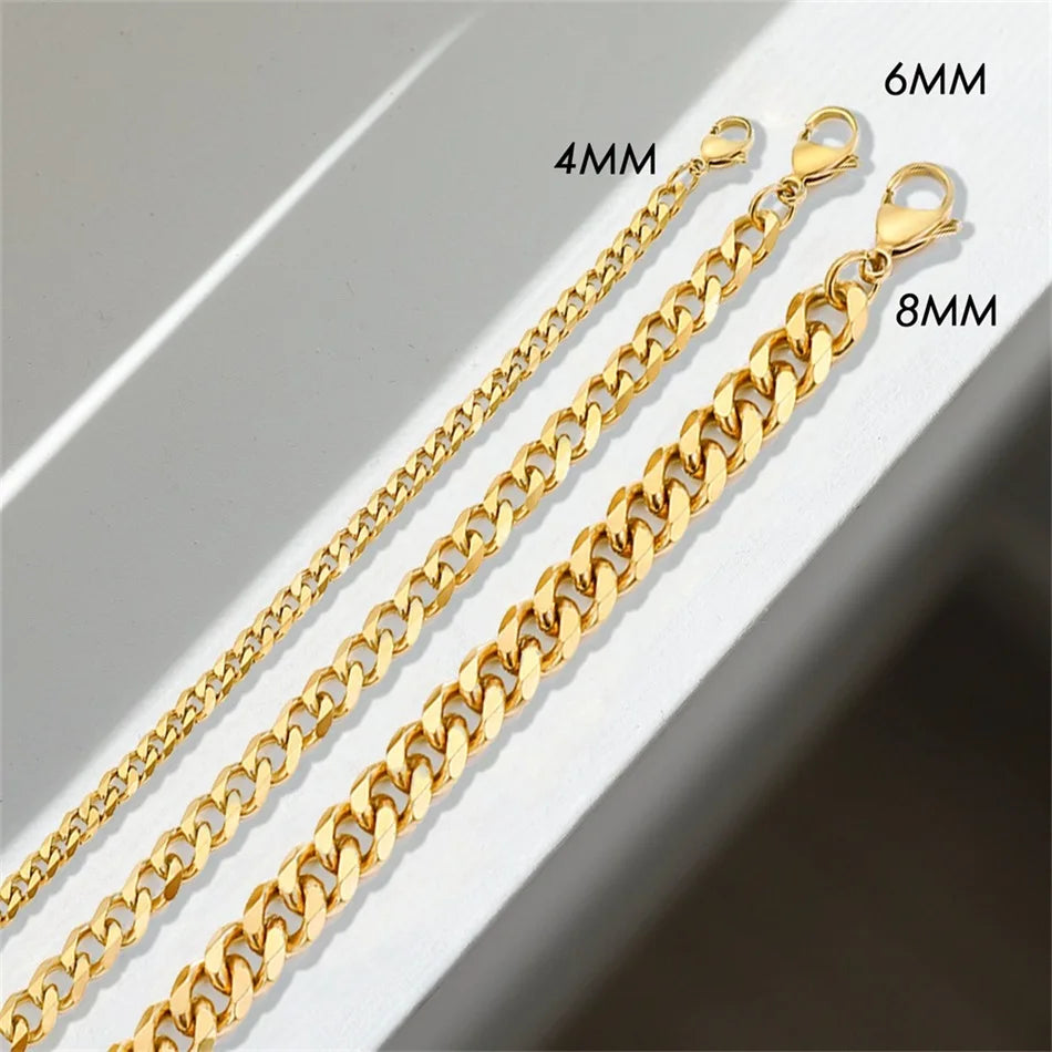 Chunky Gold Curb Chain Bracelet