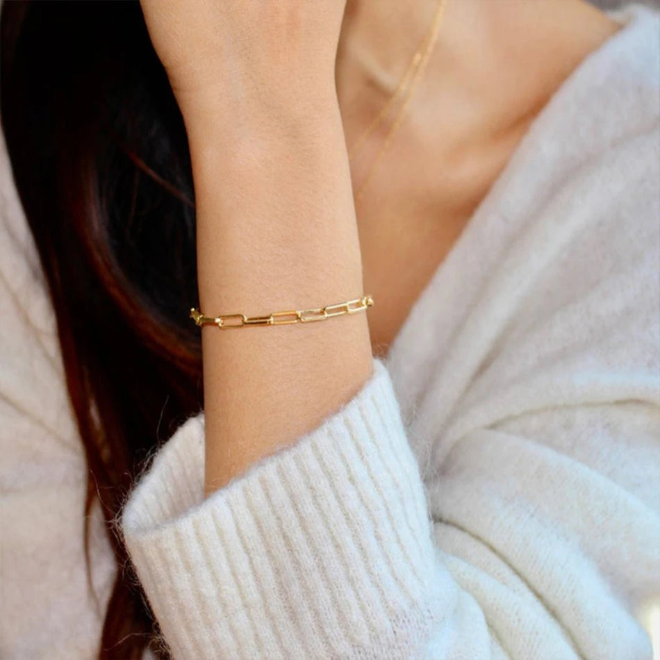 Minimalist Paperclip Chain Bracelet