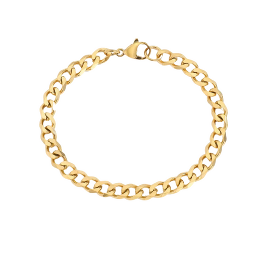 Chunky Gold Curb Chain Bracelet