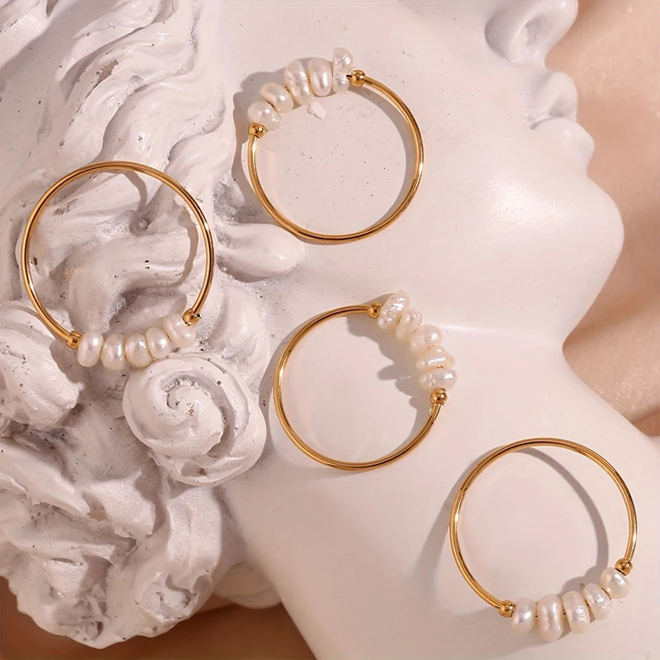 Gold Pearl Accent Ring