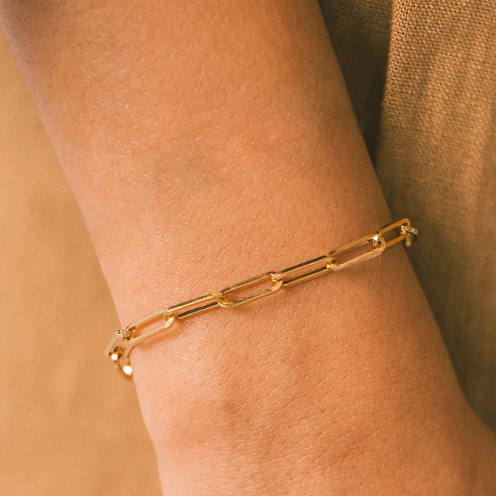 Minimalist Paperclip Chain Bracelet