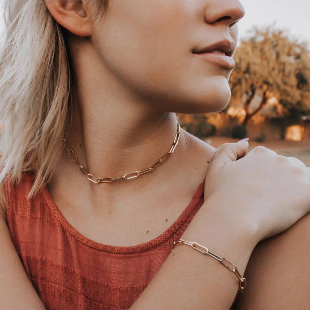 Minimalist Paperclip Chain Bracelet